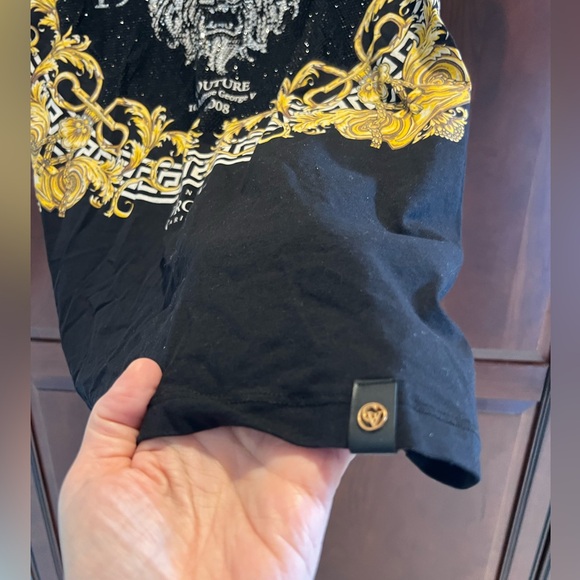 Avenue George V Paris - GV Leo Tee - Black (GV2502) Bling - L - Picture 4 of 8